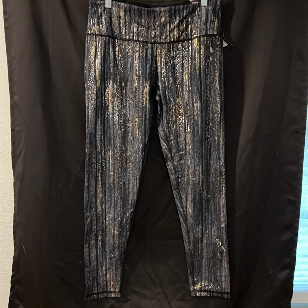 Metallic Black Leggings
